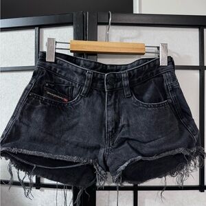 Diesel Black Distressed Denim Women’s Shorts